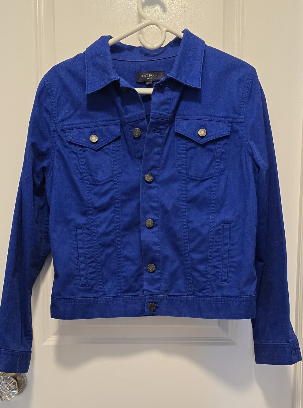Talbots MP Royal Blue Jean Denim Jacket. EUC
